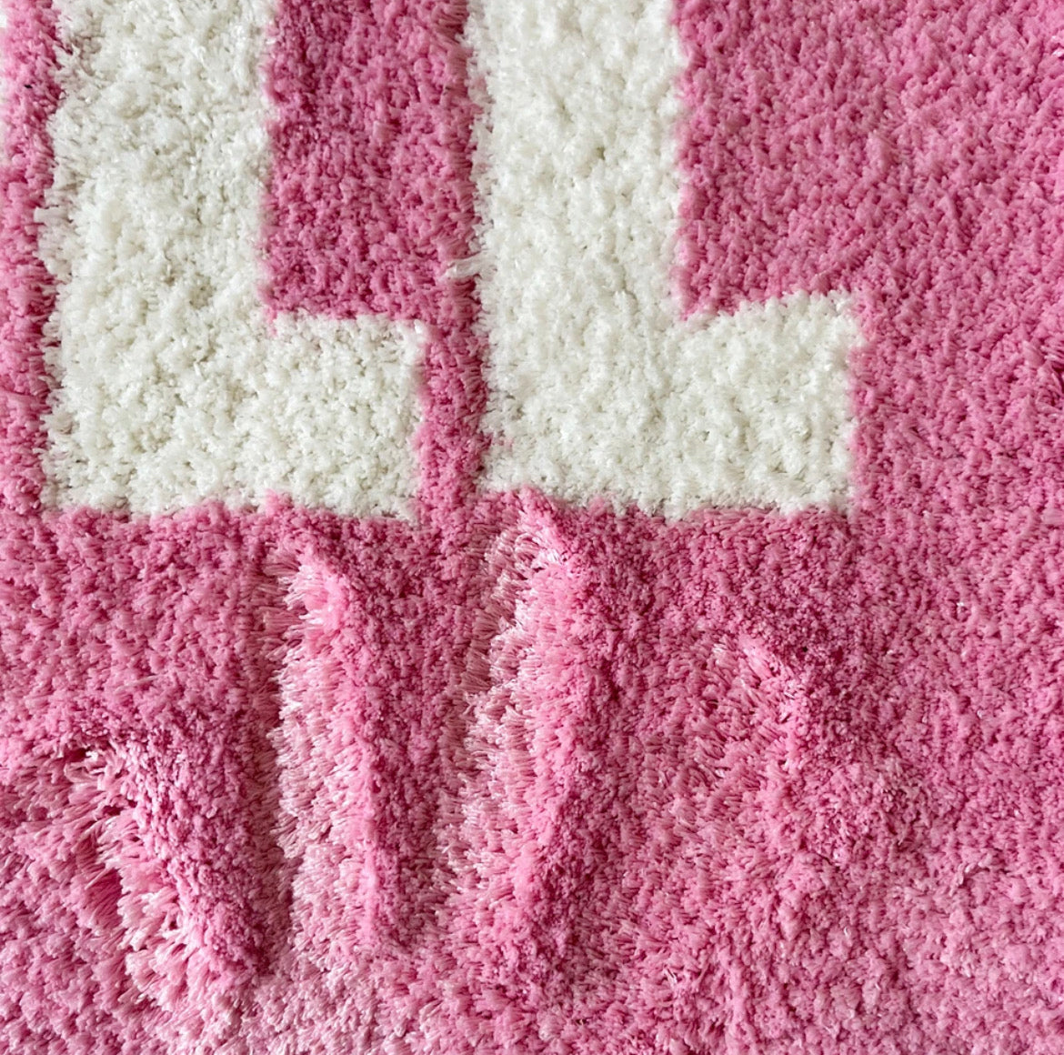 Pink chill pill rug