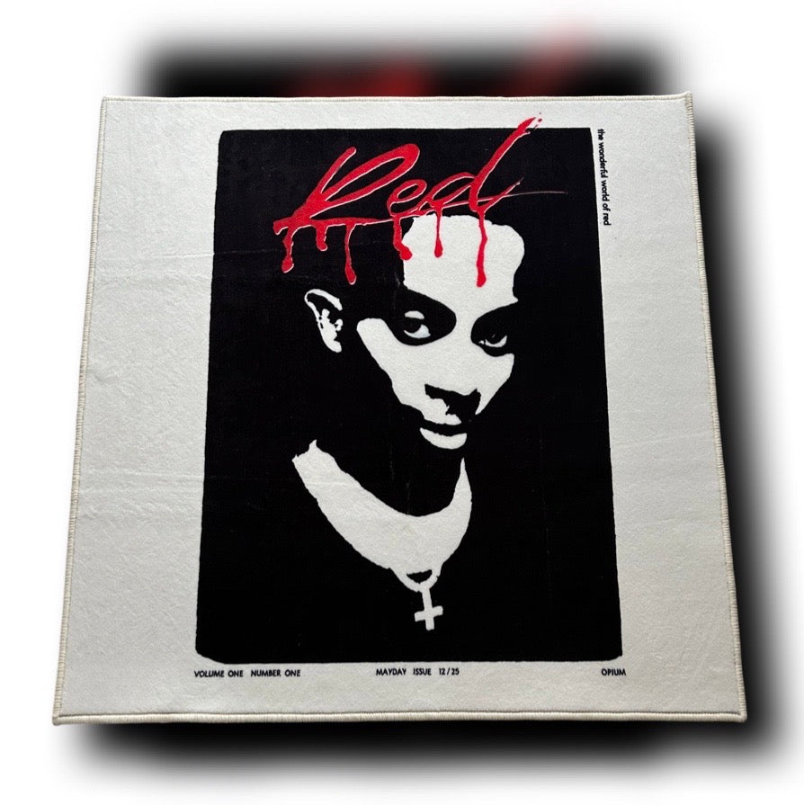 Playboi Carti Red Album Cover Rug (100x100cm)