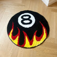 Load image into Gallery viewer, Fire 8 Ball Rug (60x60cm)
